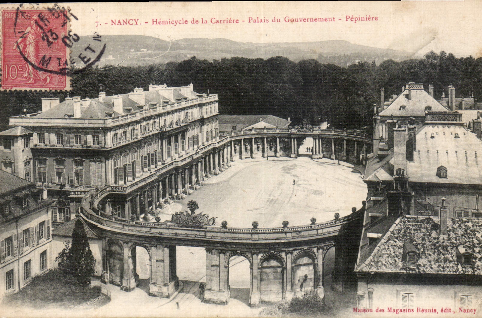 NANCY - Hémicycle de la Carrière - Palais du Gouvernement - Pépinière