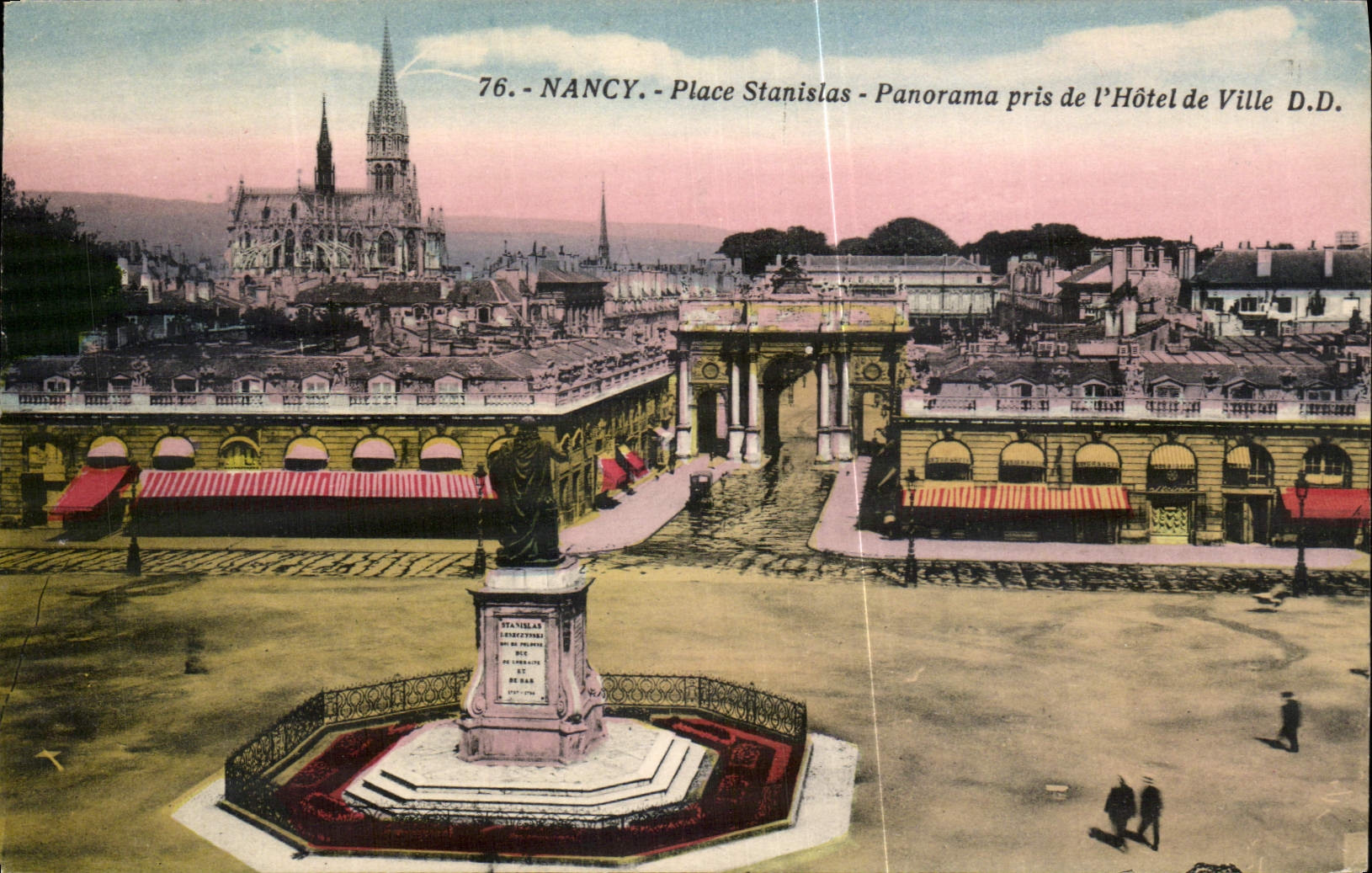 CPA Nancy la Place Stanislas Panorama pris de l'Hotel de Ville 