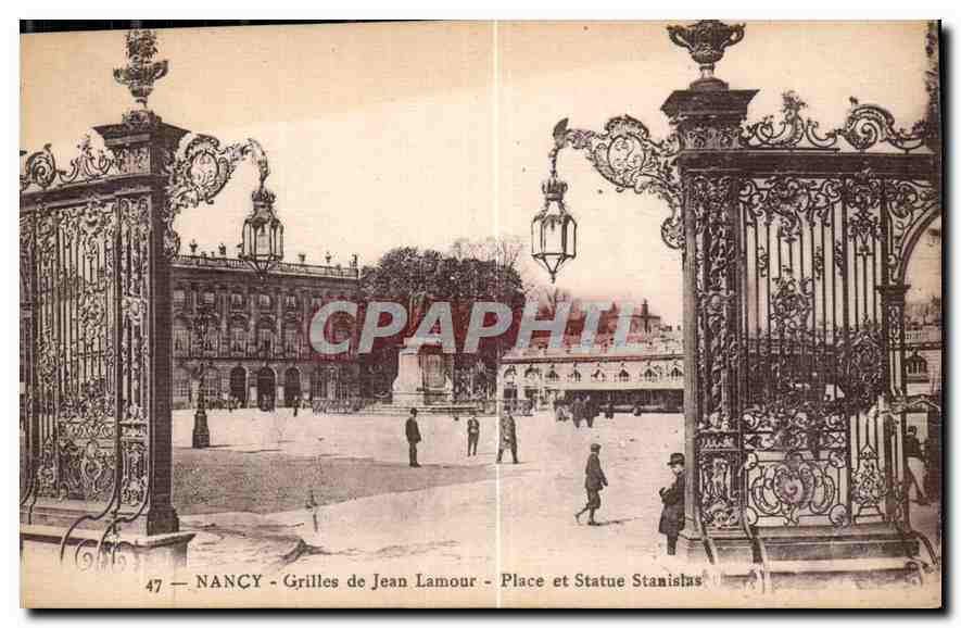 CPA Nancy Grilles de Jean Lamour Place et Statue Stanislas 