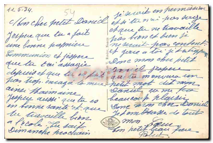 CPA Nancy Place Stanislas Grilles de Jean Lamour  — Verso