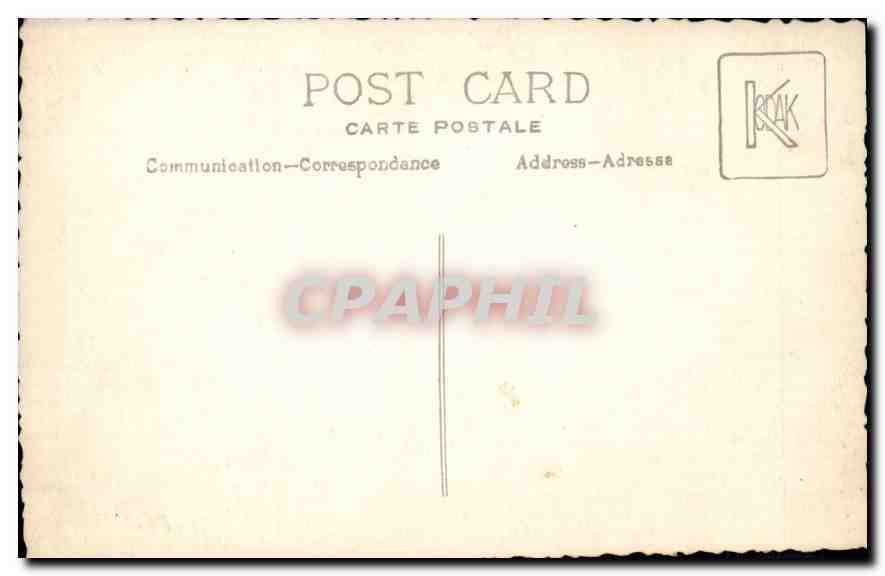 CARTE PHOTO Personnages  — Verso