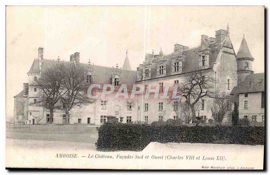 CPA Amboise le Chateau Facades Sud et Ouest Charles VIII et Louis XII 