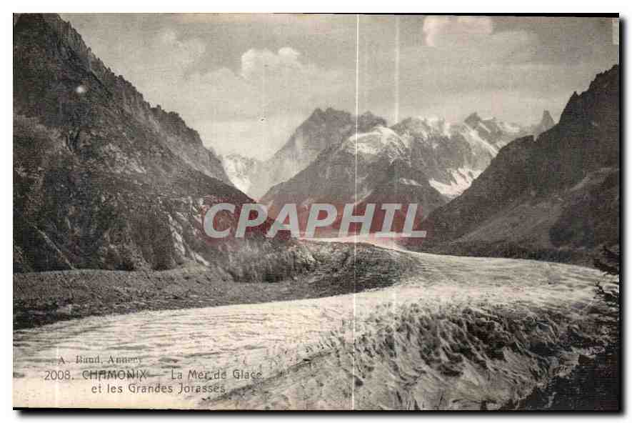 Chamonix — La Mer de Glace et les Grandes Jorasses — A. Band, Annecy