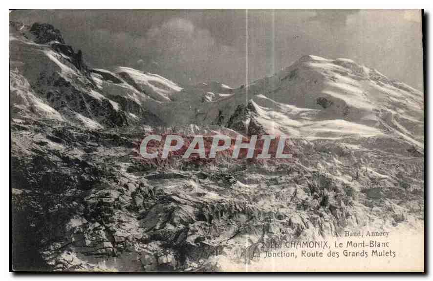 CPA Chamonix le Mont Blanc Jonction Route des Grands Mulets 