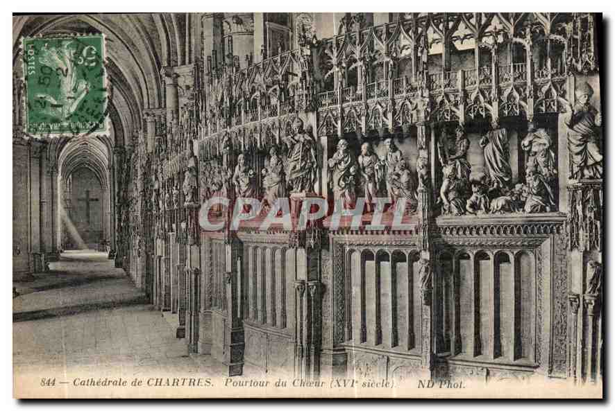 CPA Cathedrale de Chartres Pourtour du Choeur XVI siecle 