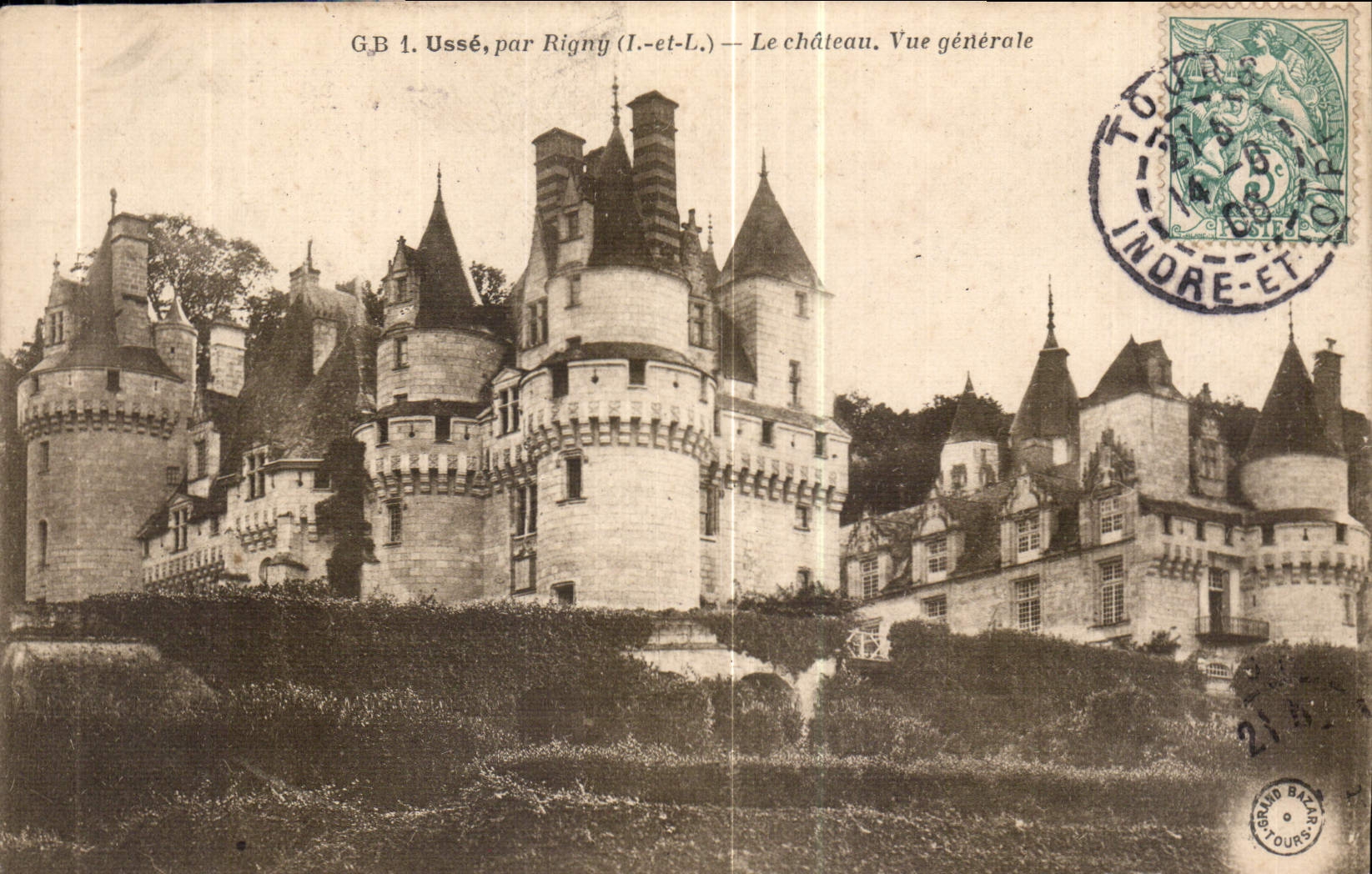 CPA Usse par Rigny I et L le Chateau vue generale 