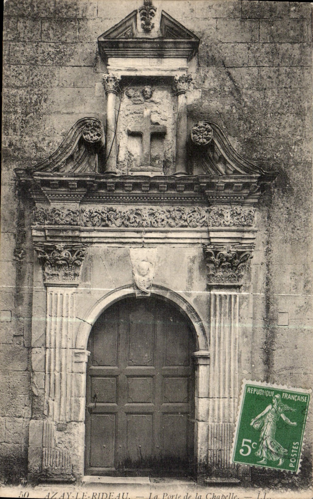 CPA Azay le Rideau la Porte de la Chapelle 