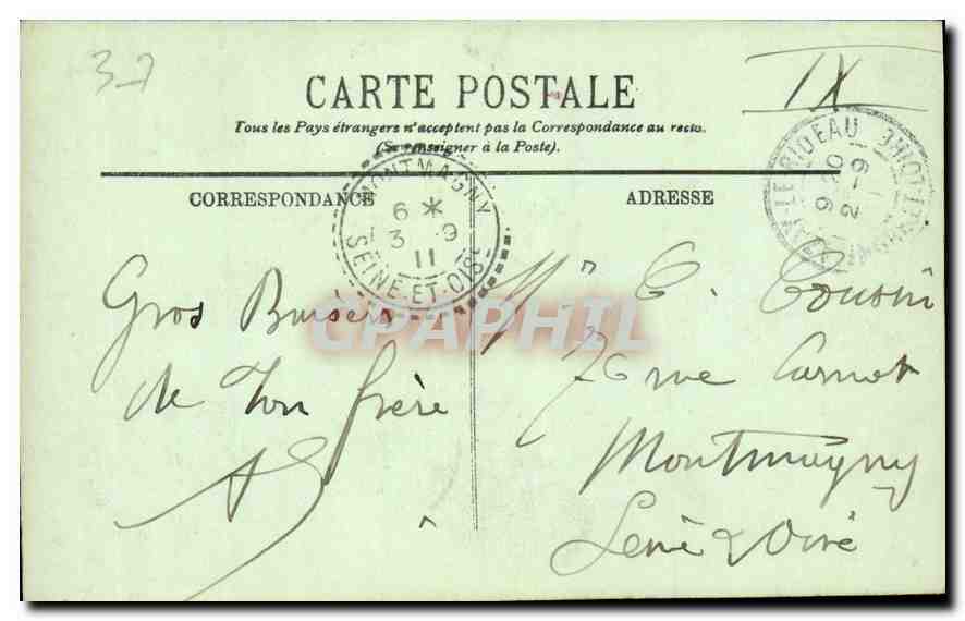 CPA Azay le Rideau la Porte de la Chapelle  — Verso