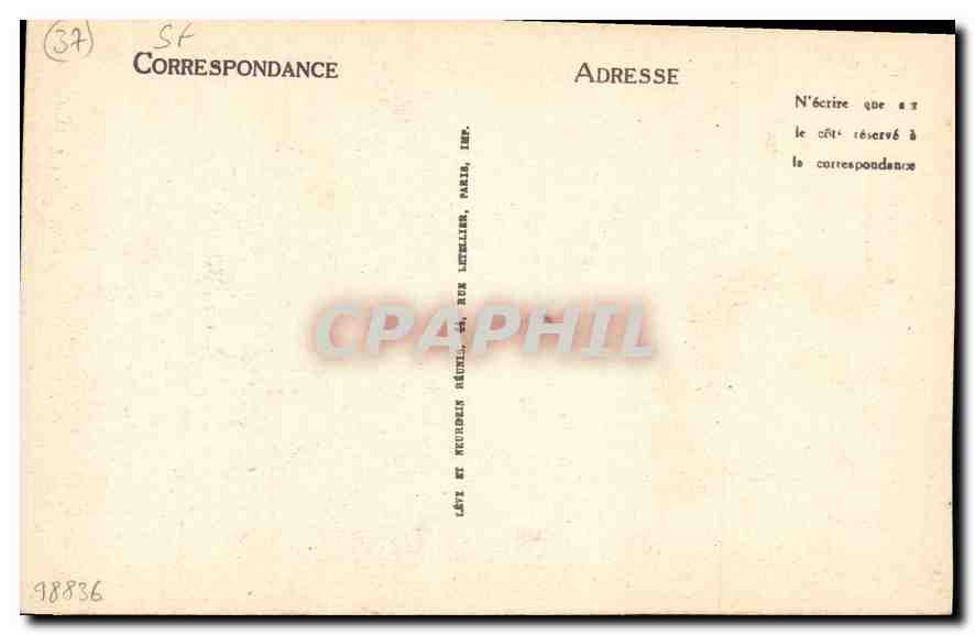 CPA Amboise Chanteloup la Pagode  — Rückseite