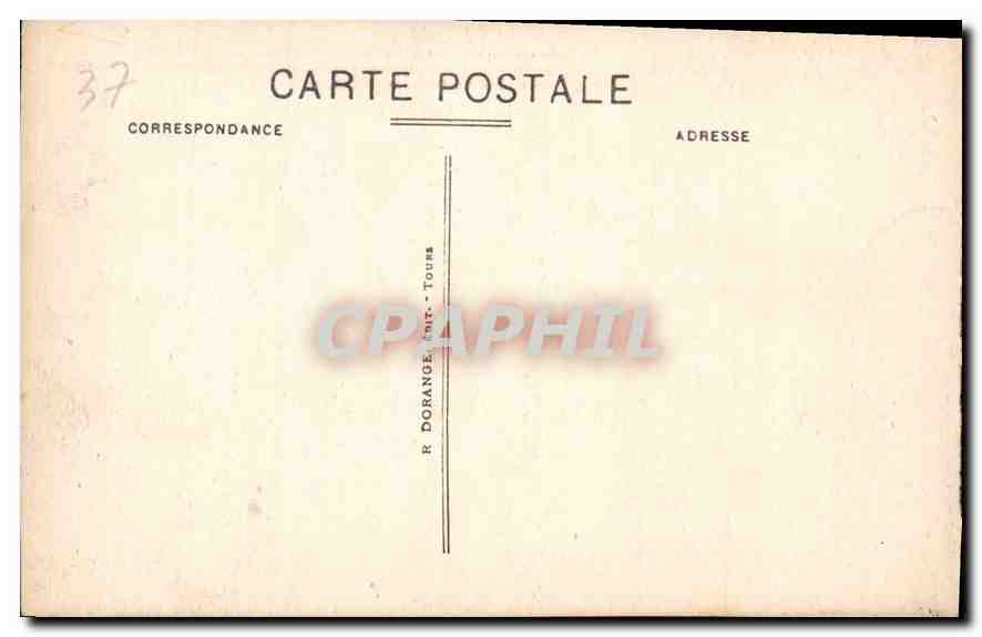 CPA Chenonceaux I et L le Chateau mon hist Cote Est et la Tour des Marques construit au XV S par Tho — Rückseite