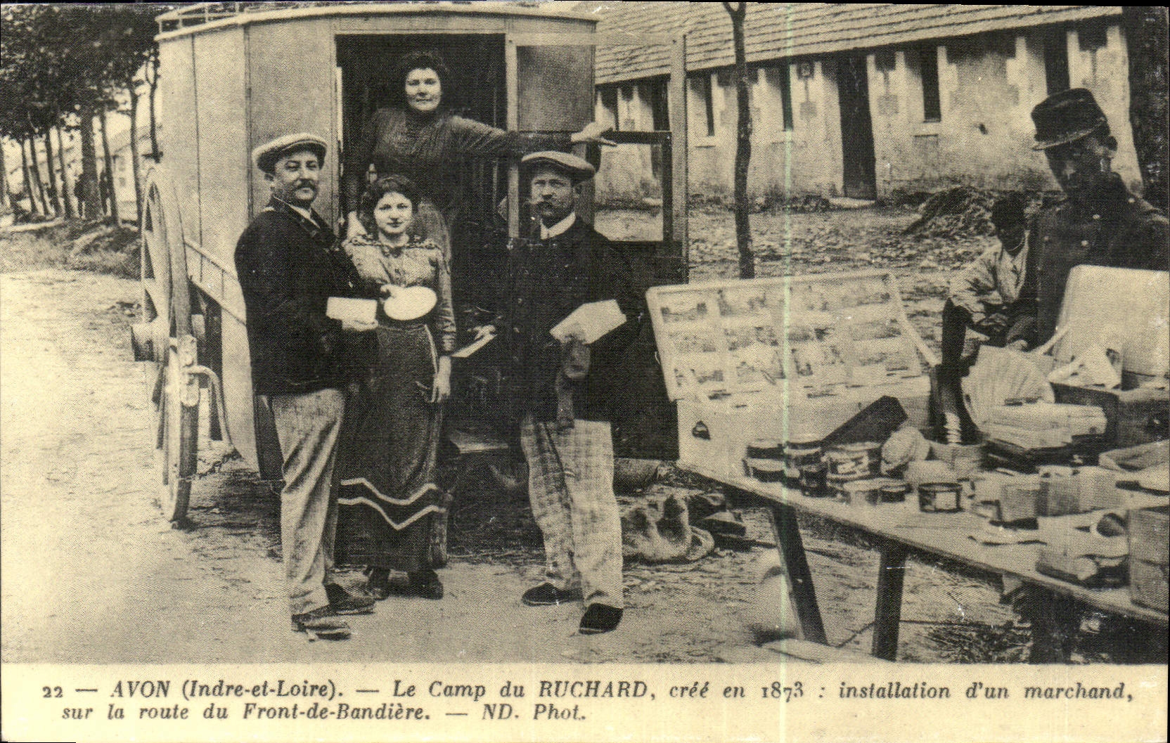 REPRO Avon Indre et Loire le Camp du Ruchard cree en 1873 installation d'un marchand sur la route du