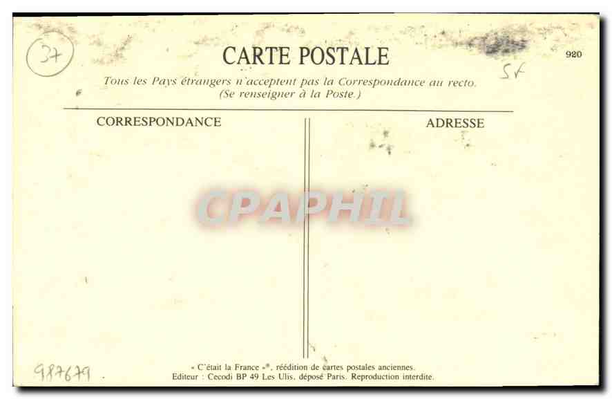 REPRO Avon Indre et Loire le Camp du Ruchard cree en 1873 installation d'un marchand sur la route du — Rückseite