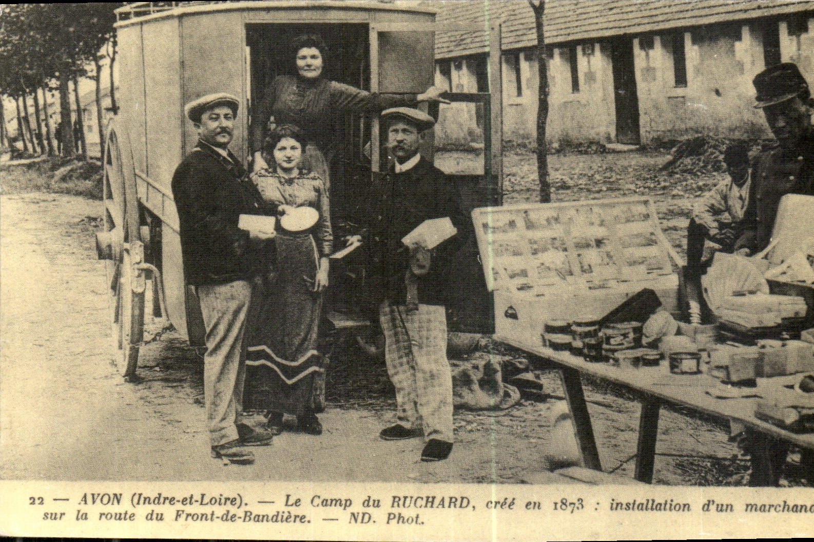 REPRO Avon Indre et Loire le Camp du Ruchard cree en 1873 installation d'un marchand sur la route du