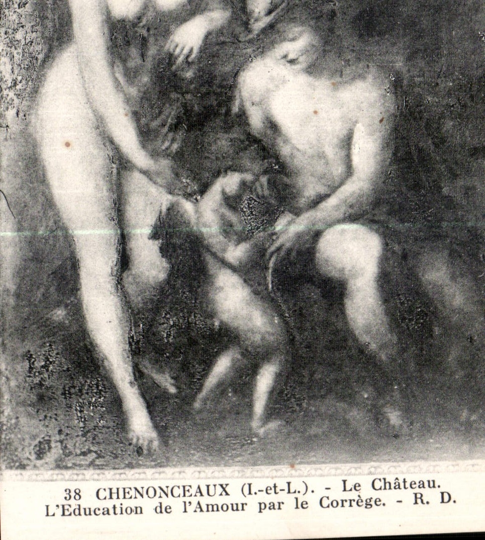 CPA Chenonceaux I et L le Chateau l'Education de l'Amour par le Correge 