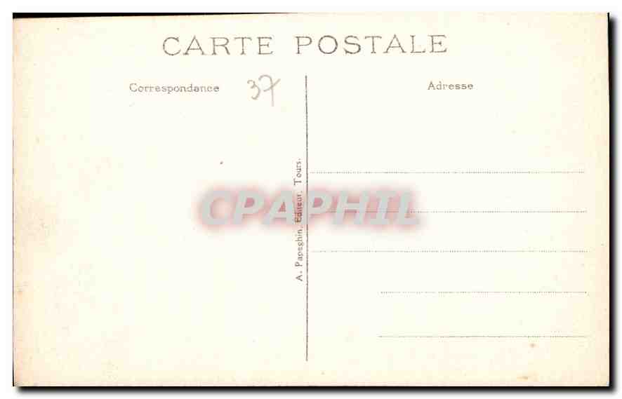 CPA Chenonceaux I et L le Chateau Cheminee de la Salle a Manger  — Rückseite