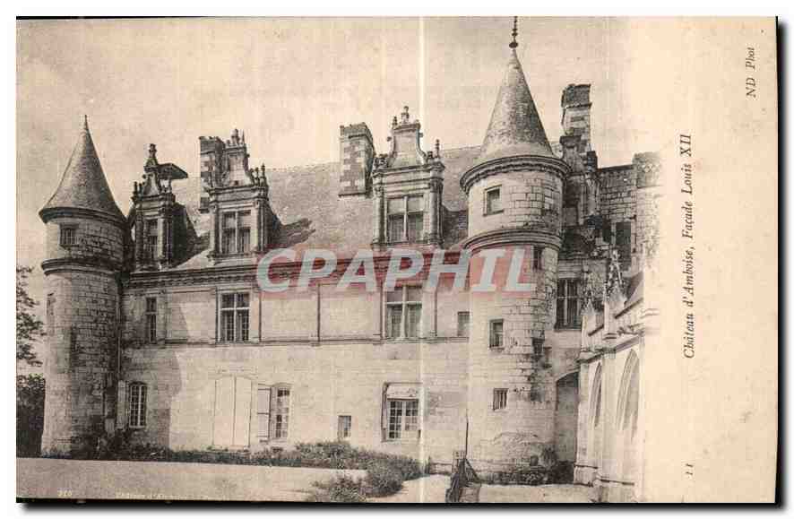 CPA Chateau d'Amboise Facade Louis XII 