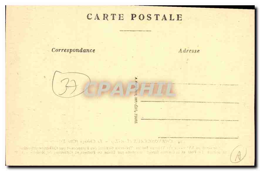 CPA Chenonceaux I et L le Chateau Cote Est  — Rückseite