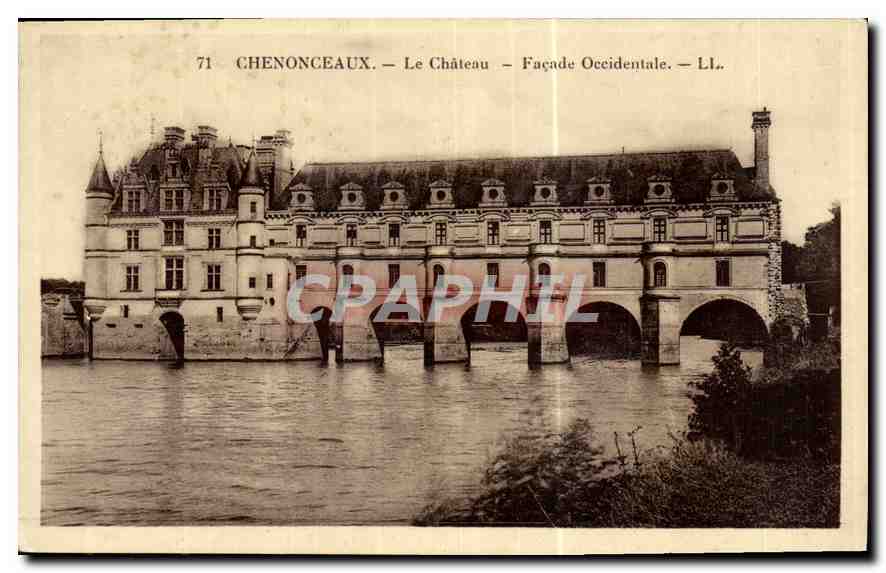 CPA Chenonceaux le Chateau facade Occidentale 