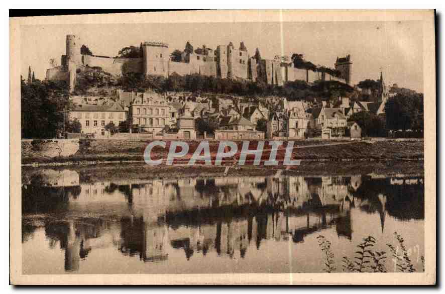 CPA Chinon Indre et Loire le Chateau vu des rives de la Vienne 