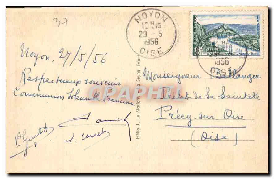 CPA Eglise Saint Maurice Chinon Indre et Loire Ste Jeanne d'Arc vint y prier pendant son sejour a ch — Rückseite