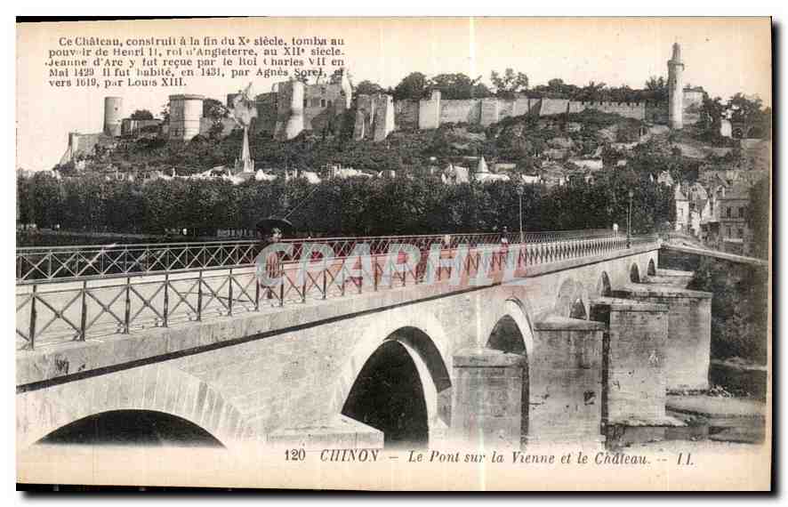 CPA Chinon le Pont sur la Vienne et le Chateau 