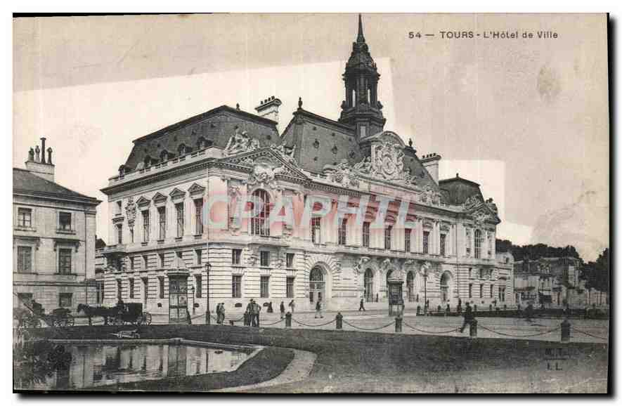 CPA Tours l'Hotel de Ville 
