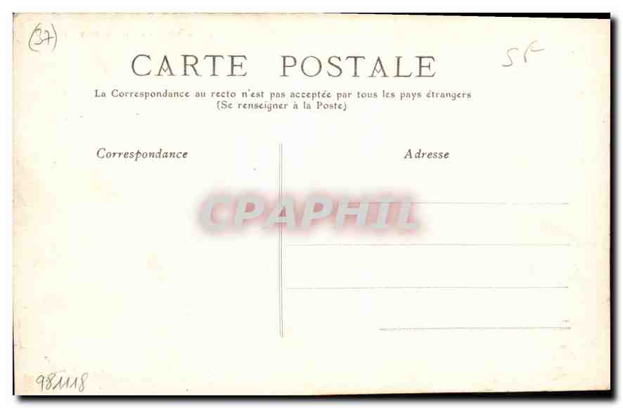 CPA Tours l'Hotel de Ville  — Rückseite