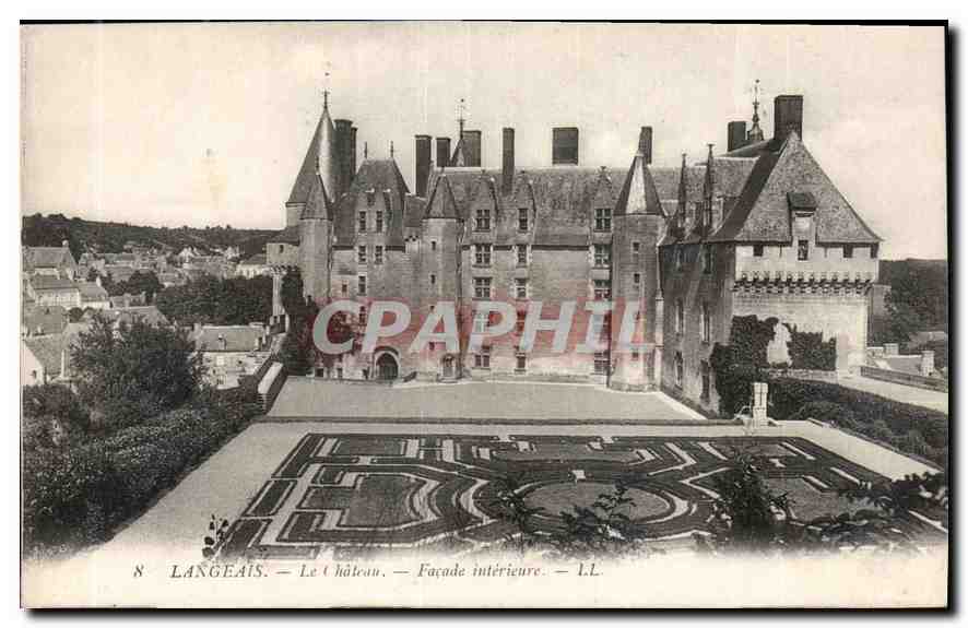 CPA Langeais le Chateau Facade Interieure 
