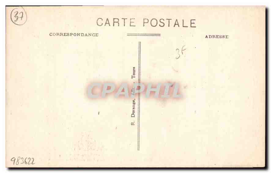 CPA Amboise I et L le Chateau la Salle des Etats ou furent Juges les Conjuree en 1560 Abd el Kader y — Rückseite