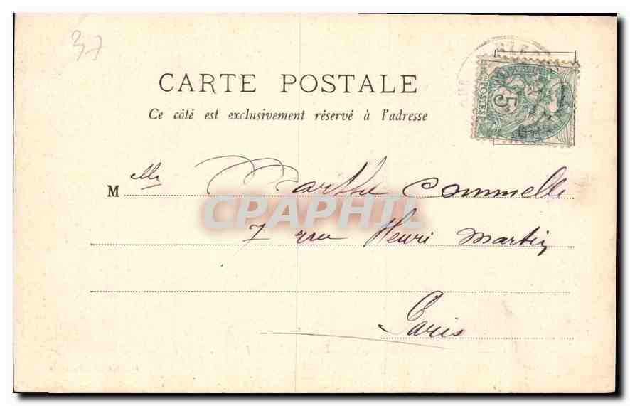 CPA Chenonceaux la Galerie sur le Cher  — Rückseite