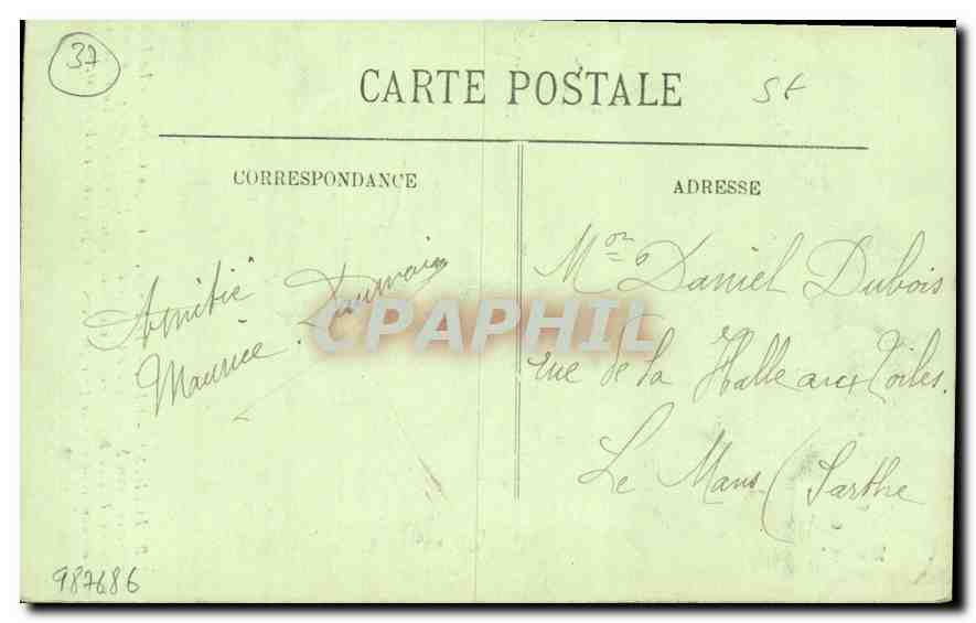 CPA Loches I et L le donjon Cage du Cardinal de la Balue ministre de Louis XI qui en avait fait son  — Rückseite