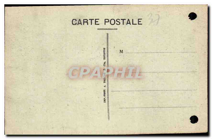 CPA Tours I et L le Palais de Justice l'Hotel de Ville et la Place Cote Sud  — Rückseite