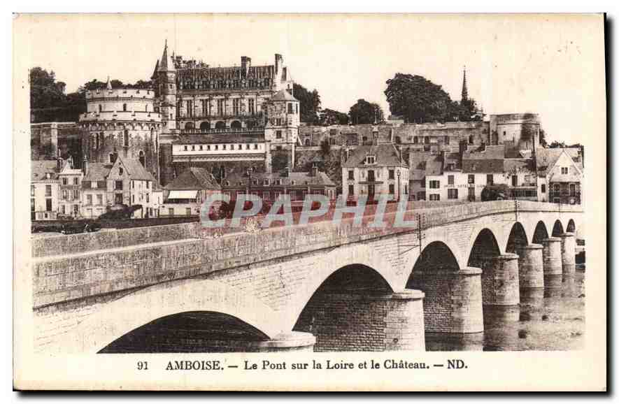 CPA Amboise le Pont sur la Loire et le Chateau 
