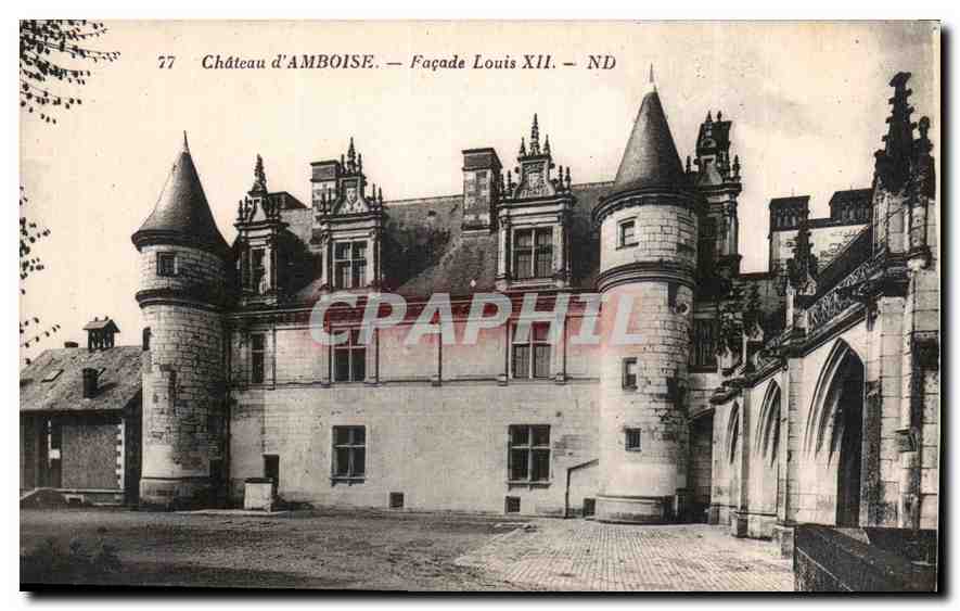 CPA Chateau d'Amboise facade Louis XII 