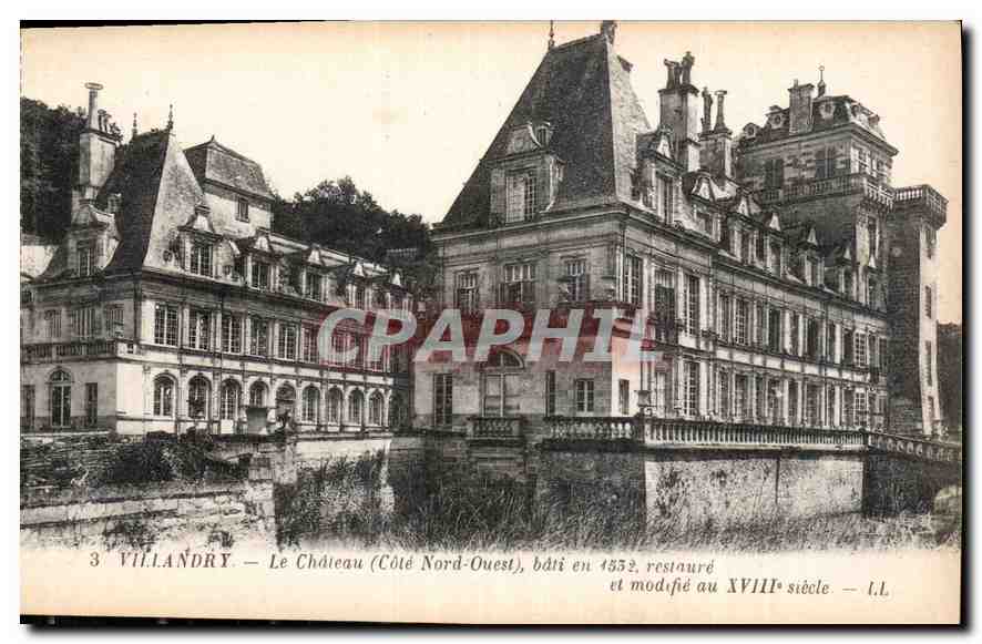 CPA Villandry le Chateau Cote Nord Ouest bati en 1532 restaure et modifie au XVIII siecle 