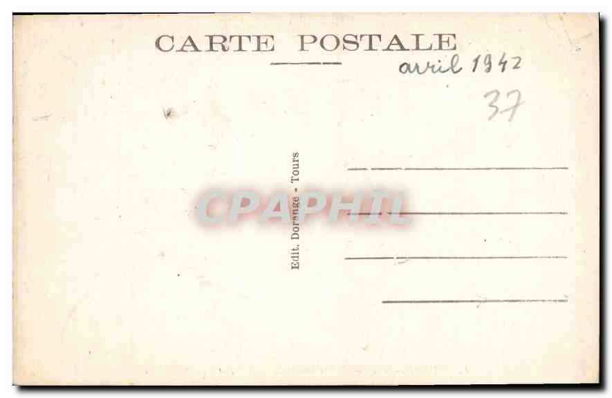 CPA Tours I et L l'Hotel de Ville  — Verso