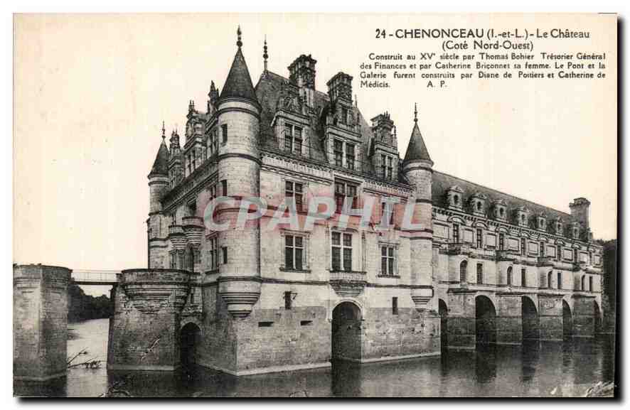 CPA Chenonceau I et L le Chateau Cote nord ouest 