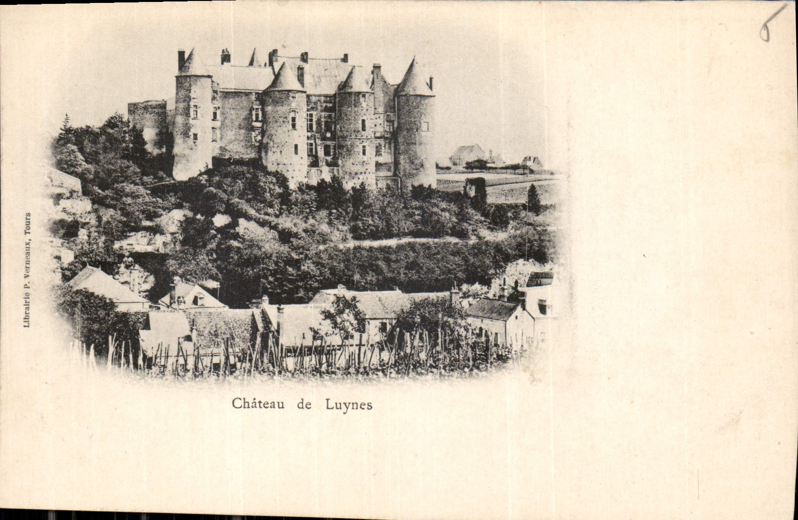 Château de Luynes — vue panoramique — Librairie F. Verniaux, Tours