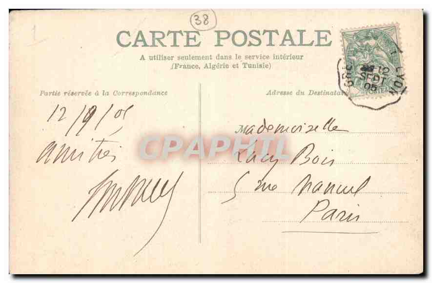 Grenoble — Lever de Soleil sur l'Isère — G. Oddoux — Verso