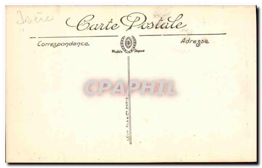 CPA Grenoble vue generale et le Moucherotte pris du Fort Rabot  — Verso