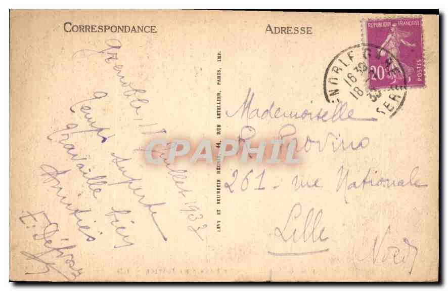 Grenoble — The Palace of Justice — Publisher E. Delaunay, no. 600 — Back