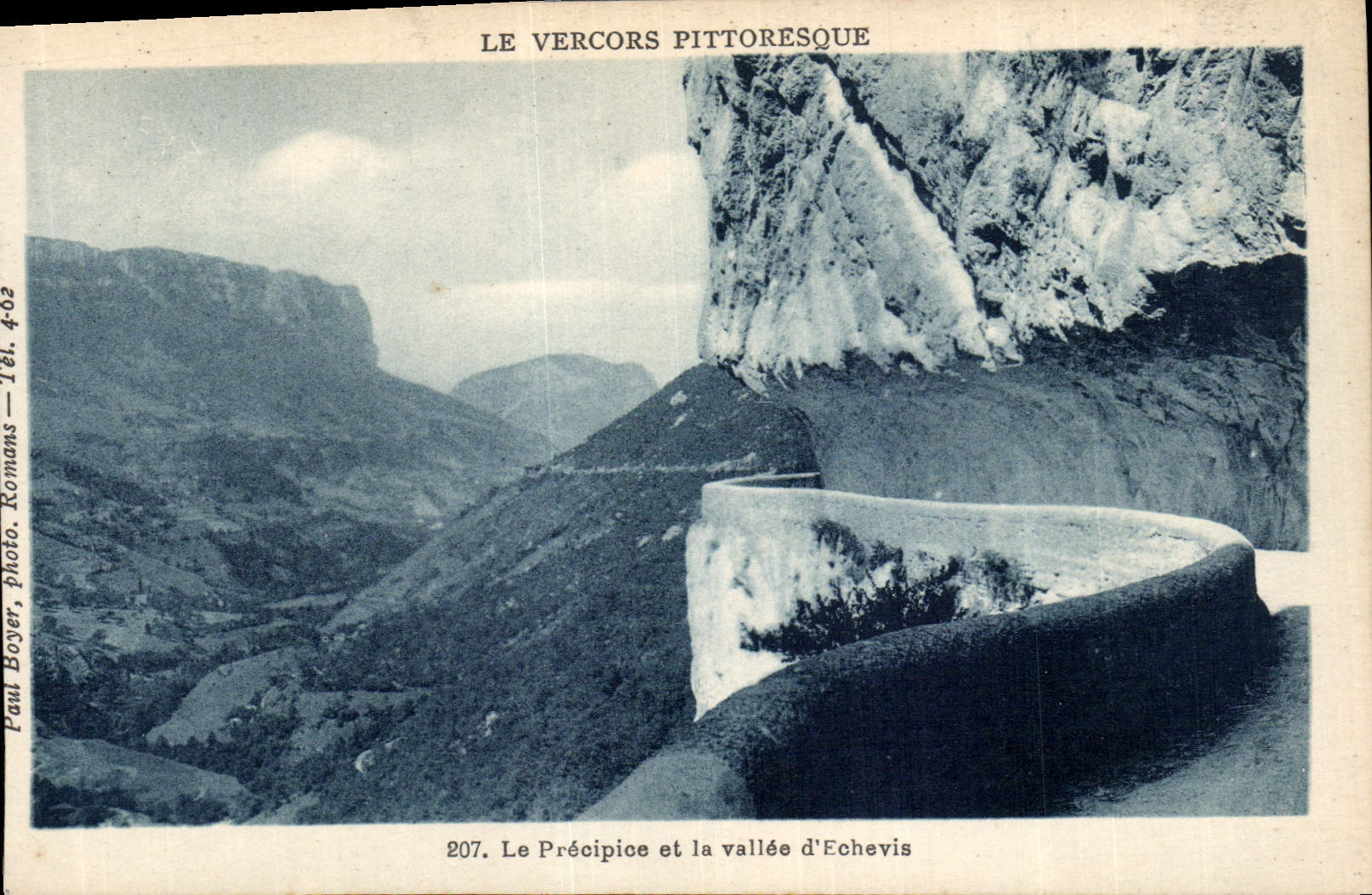 Le Vercors pittoresque — Le précipice et la vallée d'Echevis — Paul Boyer, photo, Romans, n°207
