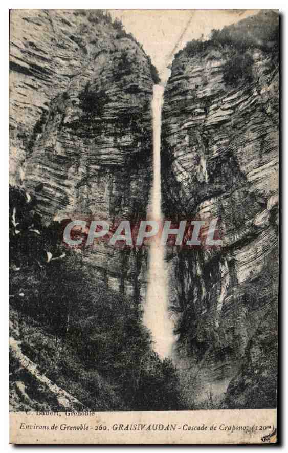 Graisvaudan — Cascade de Craponon (120m) — C. Dauvert, Grenoble, n° 360