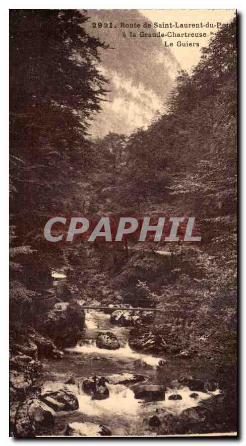 Route de Saint-Laurent-du-Pont à la Grande-Chartreuse — Le Guiers — Photographie Grimaldi, Cambéry