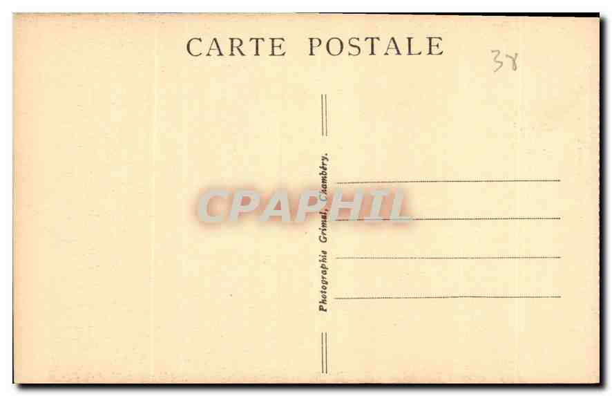 Route de Saint-Laurent-du-Pont à la Grande-Chartreuse — Le Guiers — Photographie Grimaldi, Cambéry — Verso