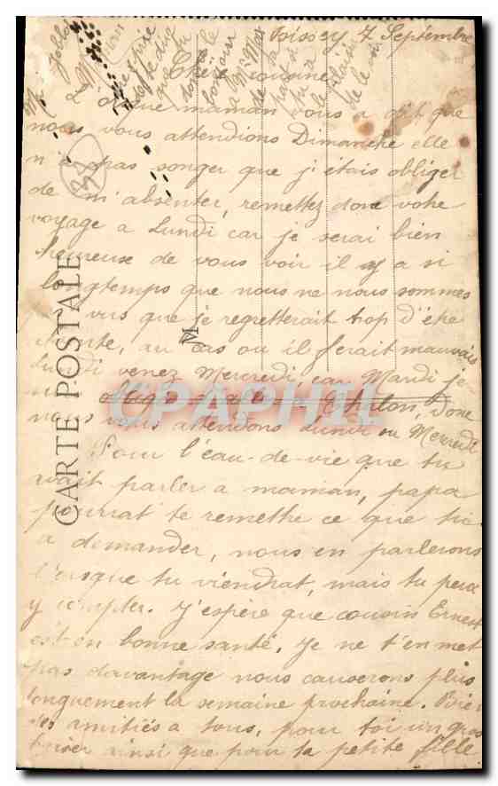 CPA Grenoble vue generale et le Massif du Taillefer  — Verso