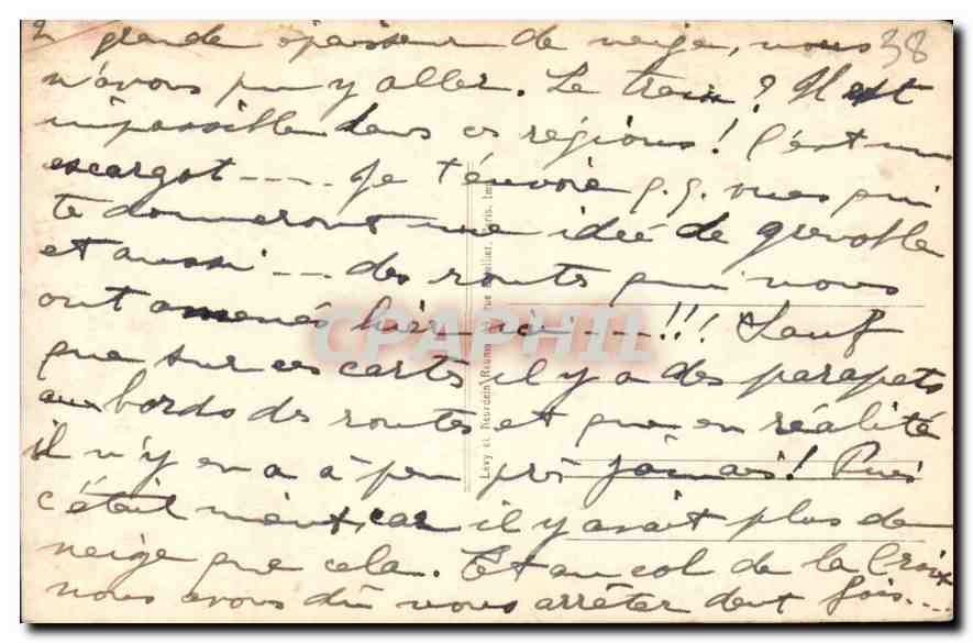 Grenoble — La Chaîne des Alpes, l'Isère, La Tronche et L'Île Verte — 1941 — Rückseite