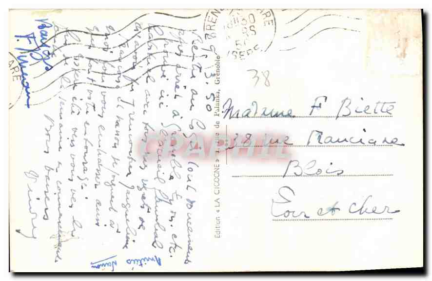 Grenoble. Le Téléphérique et les Alpes — Édition « La Cigogne » — Reverso
