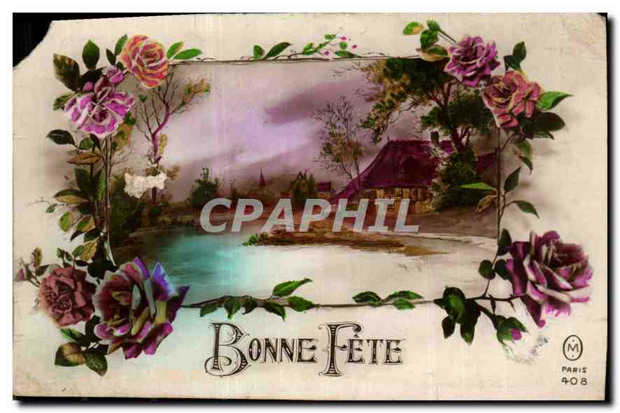 CPA Bonne fete Fleurs