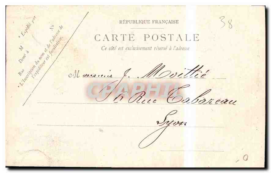 Le Dauphiné — La Goule Noire — Papeterie des Alpes, Eug. Robert, Grenoble — Achterkant